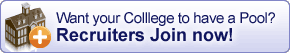 Want your Colleges to have a Pool? Recruiters Join now!